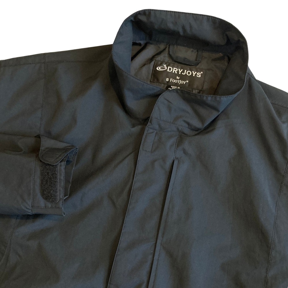 FootJoy DryJoys Golf Rain Jacket Mens XL Black Waterproof Windbreaker Golf